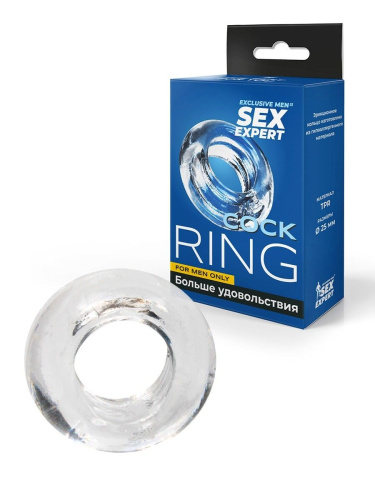 Прозрачное эрекционное кольцо-бублик фото 2