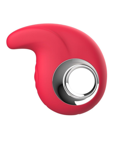 Красный клиторальный массажер с функцией постукивания фото 6