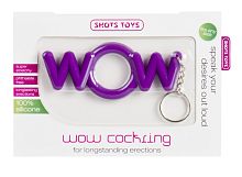 Фиолетовое эрекционное кольцо-брелок WOW Cockring