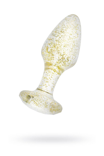 Золотистая акриловая анальная втулка - 8 см. фото 2
