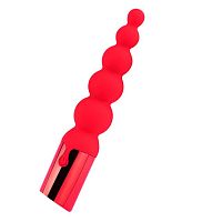 Красный вибратор-ёлочка Enamorment Ribbed Vibe - 18,2 см.