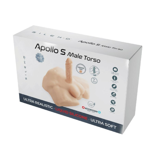 Карамельный мужской полуторс с фаллоимитатором SILEXD Apollo S 7 фото 3 Карамельный мужской полуторс с фаллоимитатором SILEXD Apollo S 7 фото 3