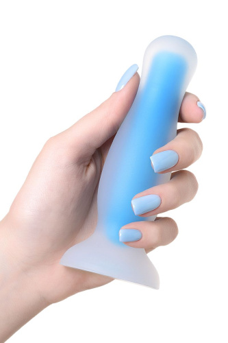 Голубая, светящаяся в темноте анальная втулка Namor Glow - 12,5 см. фото 5