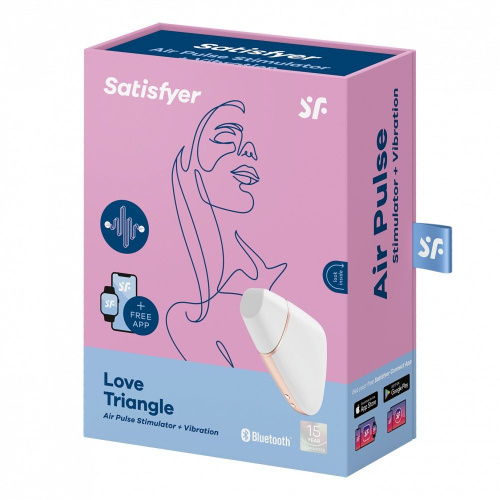 Белый вакуум-волновой вибростимулятор Satisfyer Love Triangle фото 7