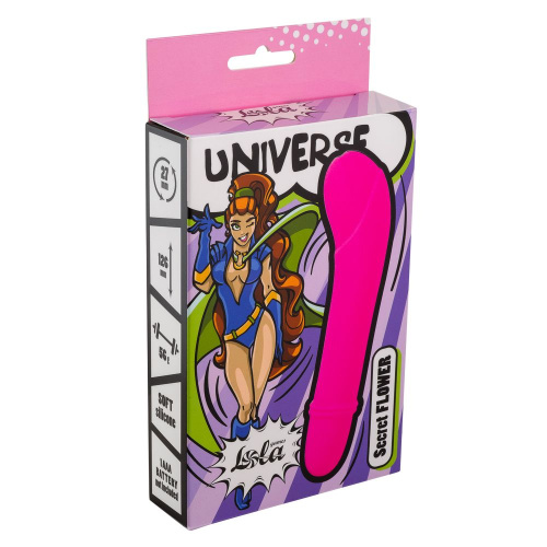 Розовый мини-вибратор Universe Secret Flower - 12,6 см. фото 2