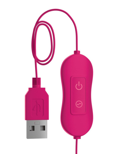 Розовая, рельефная, работающая от USB вибропуля Fun фото 4