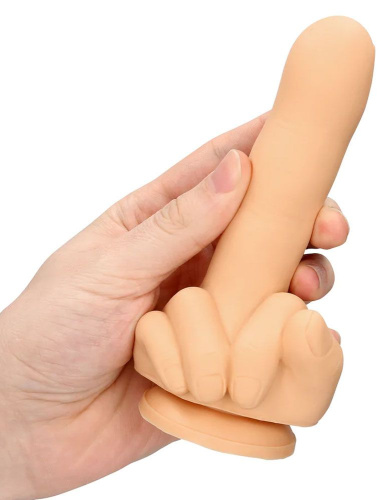 Телесный фаллоимитатор в форме пальца Up Yours - 15,5 см. фото 3