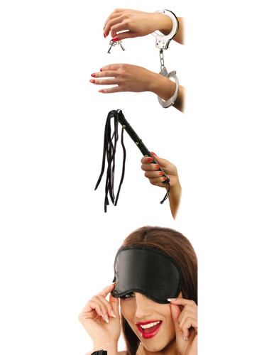 Набор для эротических игр Lover s Fantasy Kit - наручники, плетка и маска фото 3