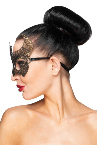 Золотистая карнавальная маска  Нунки фото 3