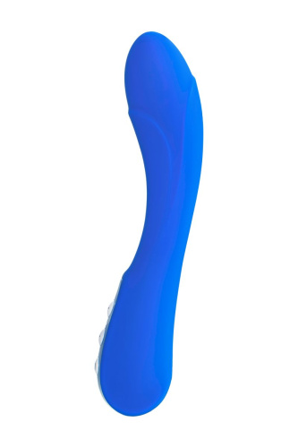 Нереалистичный синий вибратор BLURY - 18,5 см. фото 4
