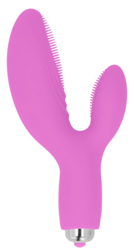 Розовый G-стимулятор Holy с 10 режимами вибрации - 14,1 см. фото 2