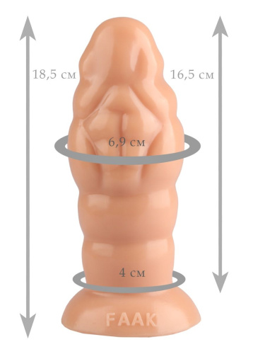 Телесная фантазийная пробка - 18,5 см. фото 2