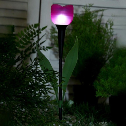 Садовый светильник на солнечной батарее «Тюльпан» фото 3