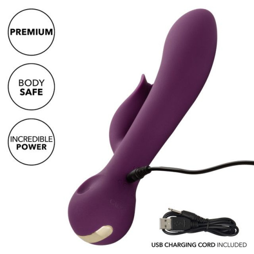 Фиолетовый вибратор-кролик Desire - 22,25 см. фото 6