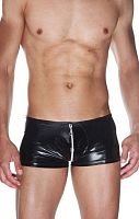 Мужские wet-look трусы-боксеры с застежкой-молнией Мужские wet-look трусы-боксеры с застежкой-молнией