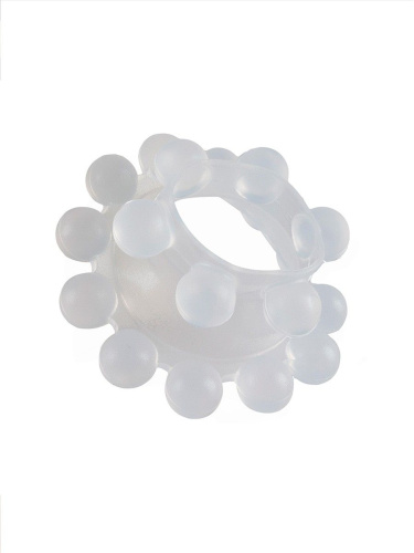 Эластичное эрекционное кольцо с двумя рядами шариков фото 4