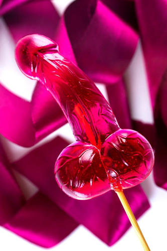 Леденец на палочке в форме пениса со вкусом клубники фото 5