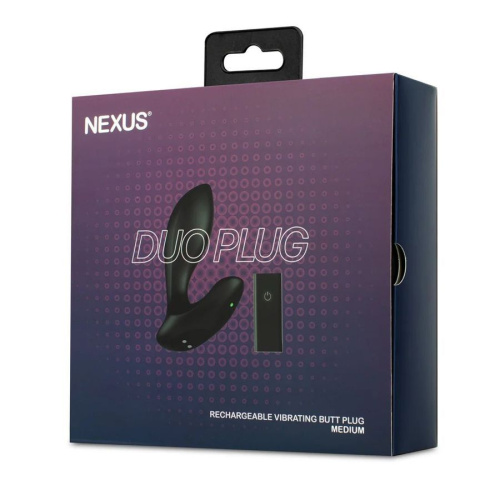 Черная анальная вибровтулка Nexus Duo Plug Medium фото 2