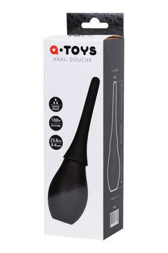 Черный силиконовый анальный душ A-toys с гладким наконечником фото 4