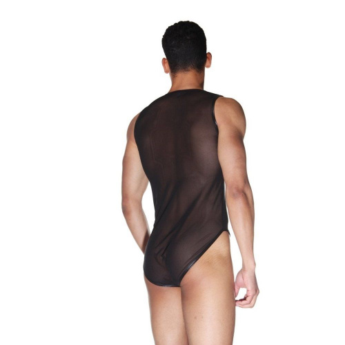 Мужское wet-look боди с прозрачной спинкой фото 2 Мужское wet-look боди с прозрачной спинкой фото 2