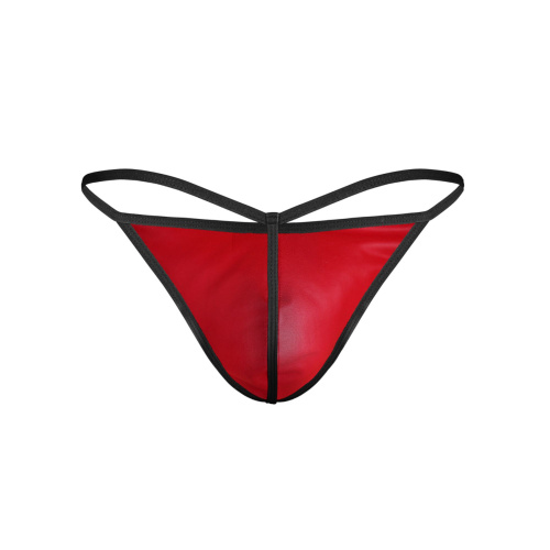 Красные трусы-стринги с черной окантовкой фото 5