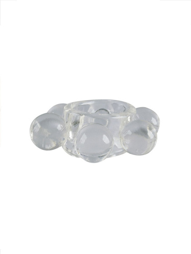 Прозрачное эластичное эрекционное кольцо с 6 шариками фото 6 Прозрачное эластичное эрекционное кольцо с 6 шариками фото 6