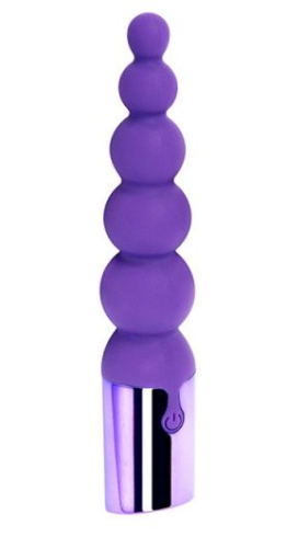 Фиолетовый вибратор-ёлочка Enamorment Ribbed Vibe - 18,2 см.