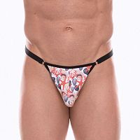 Мужские трусы-тонги с принтом в виде разноцветных ракушек Мужские трусы-тонги с принтом в виде разноцветных ракушек