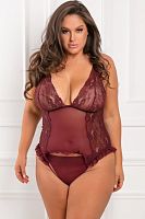 Боди на тонких регулируемых бретелях с кружевными чашками