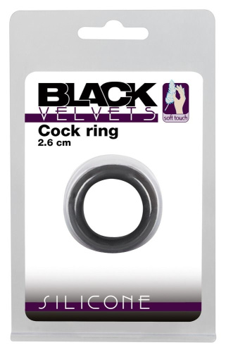 Черное эрекционное силиконовое кольцо Penisring фото 3