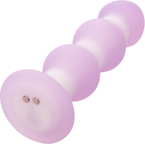 Сиреневая анальная пробка-ёлочка Beaded Probe - 10,7 см. фото 3
