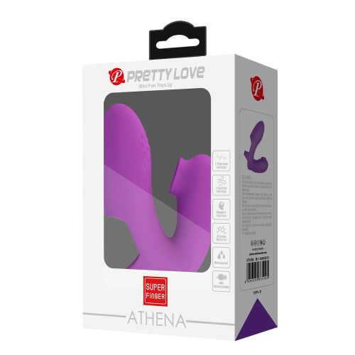 Фиолетовый вибратор на палец Athena фото 2