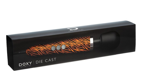 Жезловый вибратор Doxy Die Cast с тигровым принтом фото 4