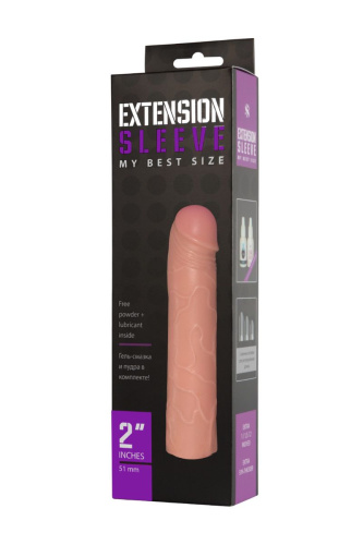 Насадка-удлинитель Extension sleeve телесного цвета - 18,5 см. фото 2