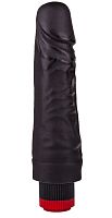 Вибратор-реалистик черного цвета - 22 см.