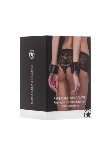 Чёрные двусторонние наручники Reversible Wrist Cuffs фото 4 Чёрные двусторонние наручники Reversible Wrist Cuffs фото 4