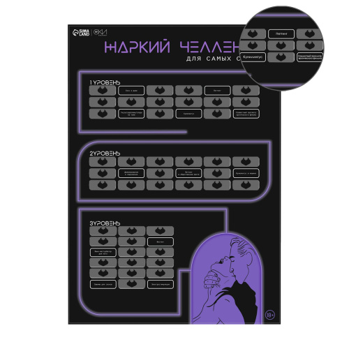 Плакат для двоих Жаркий челлендж со скретч-слоем фото 2 Плакат для двоих Жаркий челлендж со скретч-слоем фото 2