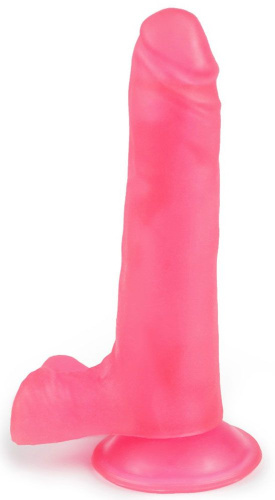 Розовый фаллоимитатор-реалистик на присоске - 16,5 см. фото 3
