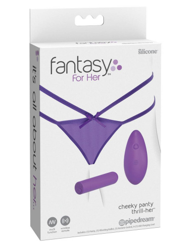 Трусики с вибропулей Cheeky Panty Thrill-Her фото 4