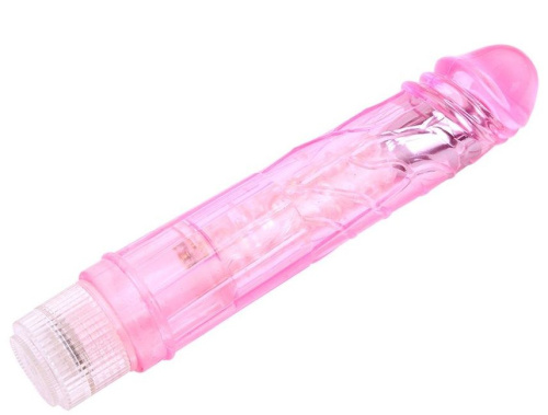 Розовый вибратор Glitters Boy - 26,5 см. фото 3