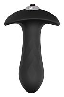 Черная анальная вибровтулка Single Speed Diamond Plug - 10 см.