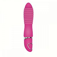 Розовый рельефный вибратор Body & Soul Indulge - 9,5 см.