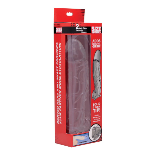 Прозрачная насадка для увеличения члена 2 Inch Clear Extender Sleeve фото 4