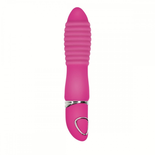 Розовый рельефный вибратор Body & Soul Indulge - 9,5 см. Розовый рельефный вибратор Body & Soul Indulge - 9,5 см.
