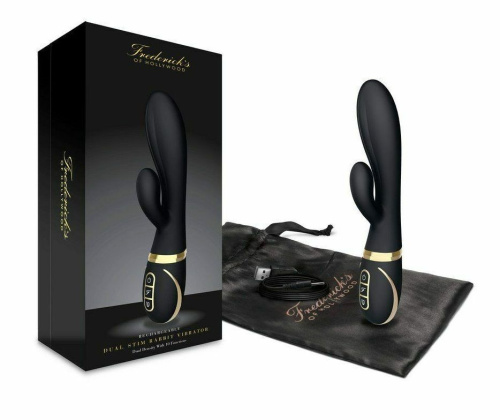 Черный вибратор-кролик Dual Stim Rabbit Vibrator фото 2