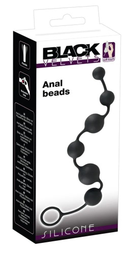 Анальная цепочка Black Velvets Anal Beads - 40 см. фото 4