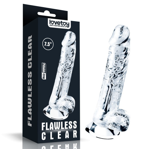 Прозрачный фаллоимитатор Flawless Clear Dildo 7.5 - 19 см. фото 2