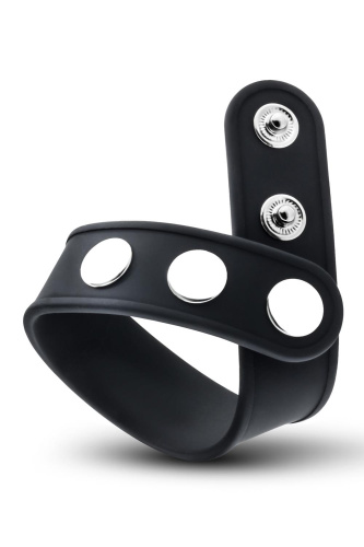 Черное эрекционное кольцо на кнопках фото 2 Черное эрекционное кольцо на кнопках фото 2