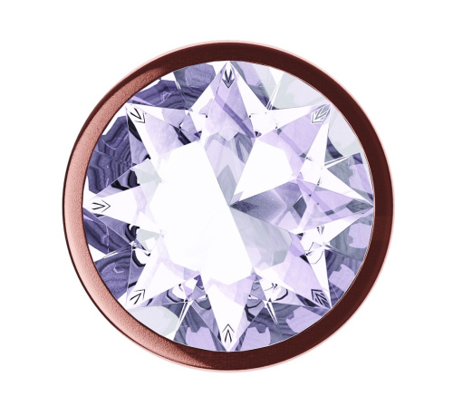 Пробка цвета розового золота с прозрачным кристаллом Diamond Moonstone Shine L - 8,3 см. фото 3