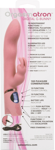 Розовый вибратор-кролик Orgasmatron Digital G-Bunny - 22,2 см. фото 6